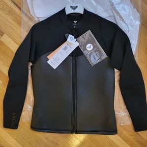 Roxy 2mm Satin Wetsuit Top Jacket Zip Front